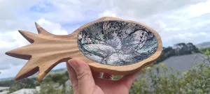 TEAK PAUA PINAPPLE DISH