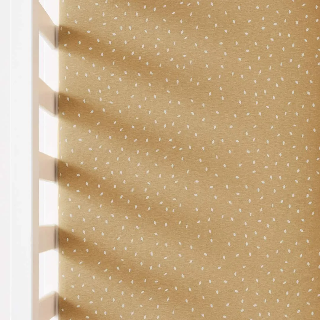 The Little Green Sheep Organic Crib Fitted Sheet - Honey Rice