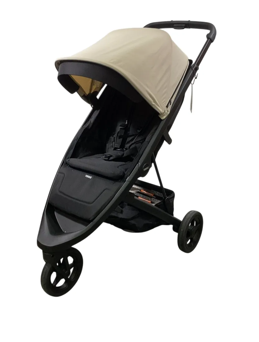 Thule Spring Stroller, Black, 2024, Soft Beige