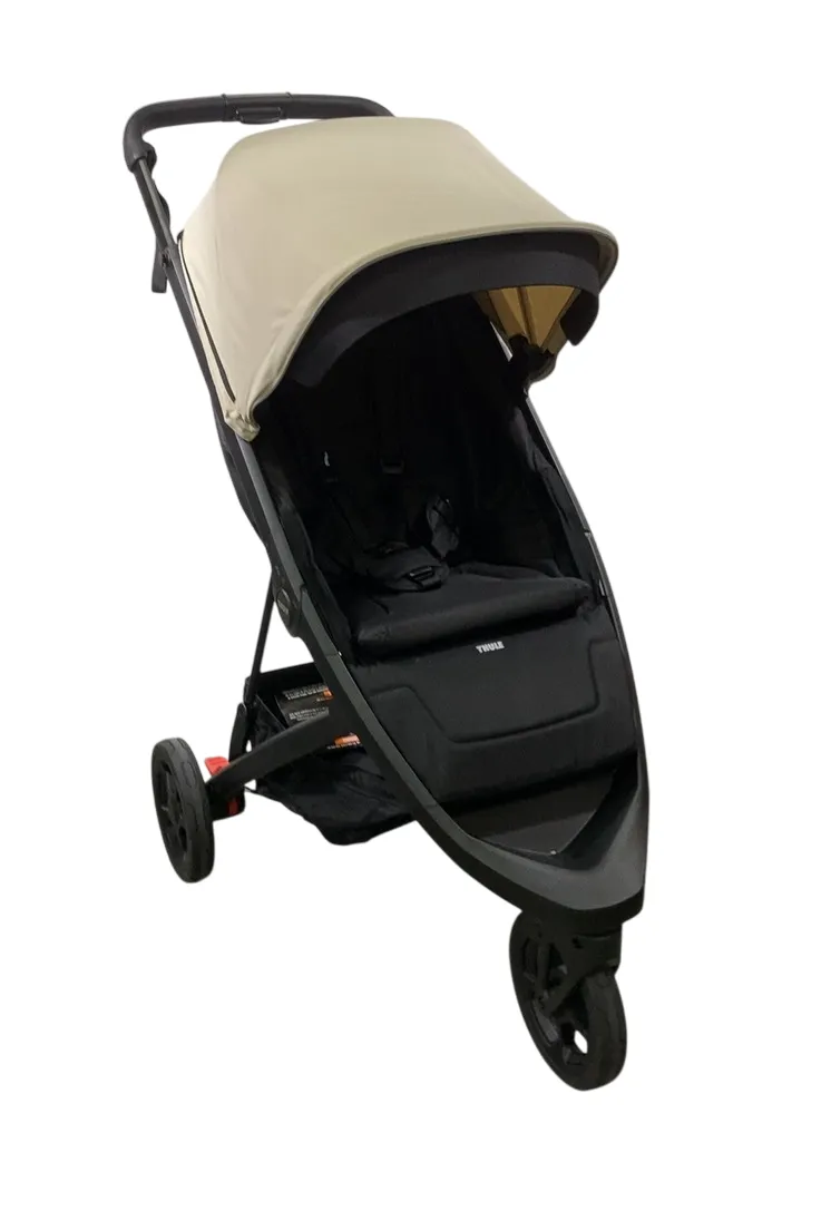 Thule Spring Stroller, Black, 2024, Soft Beige