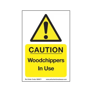 Treehog SS0071 Corex Safety Sign Caution Wood Chippers In Use