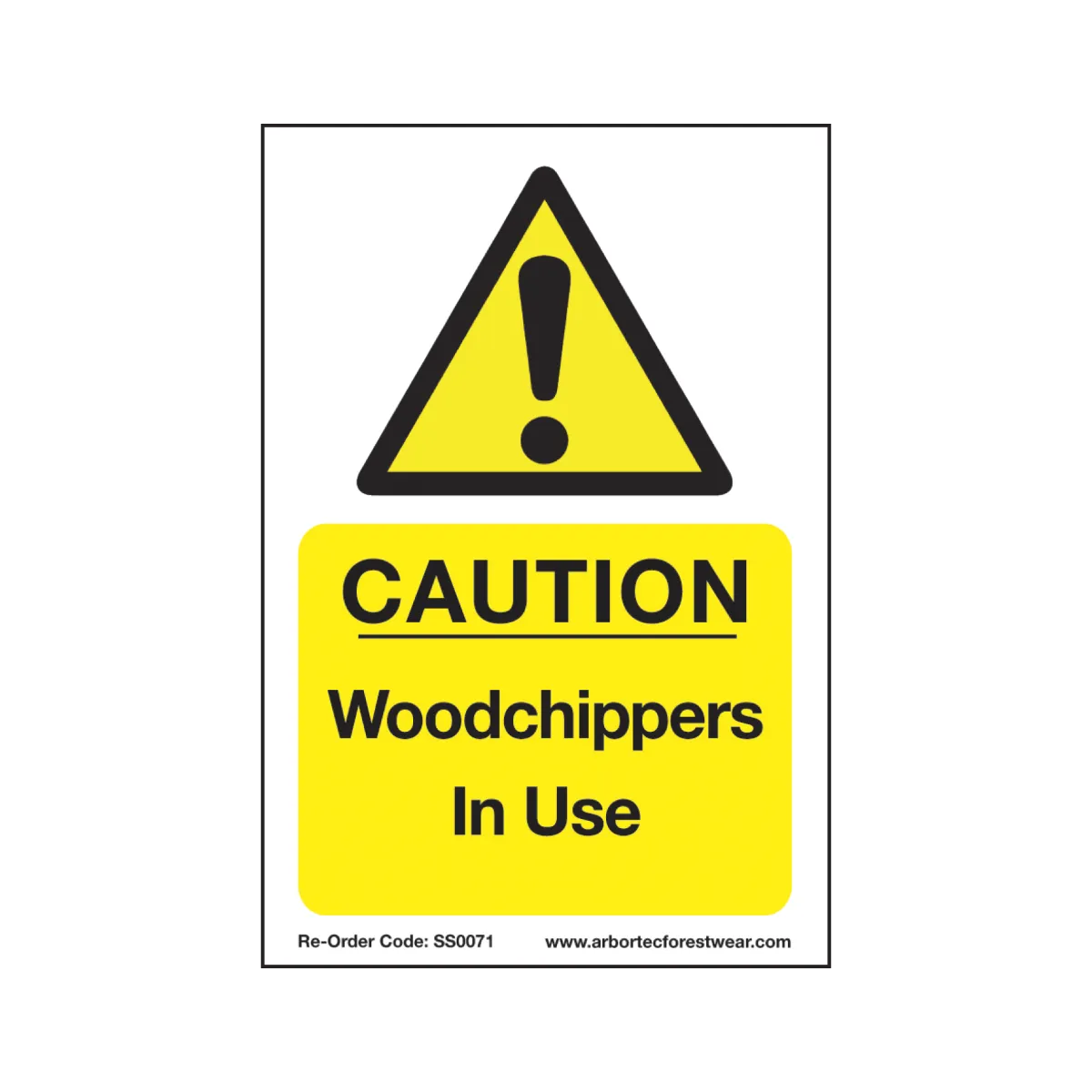 Treehog SS0071 Corex Safety Sign Caution Wood Chippers In Use