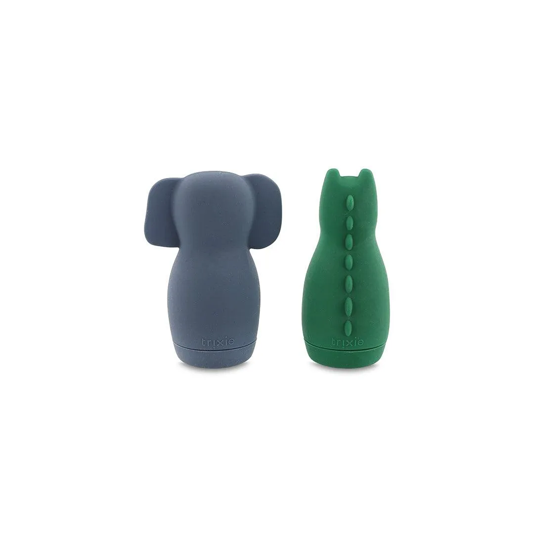 Trixie Squeezy Animals Bath Toy - Mrs Elephant & Mr Crocodile