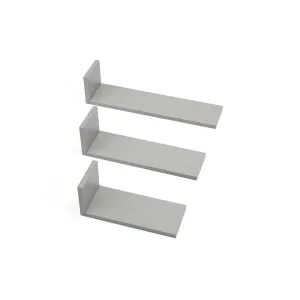 Tutti Bambini Rio Set of Three L-Shaped Wall Shelves - Dove Grey
