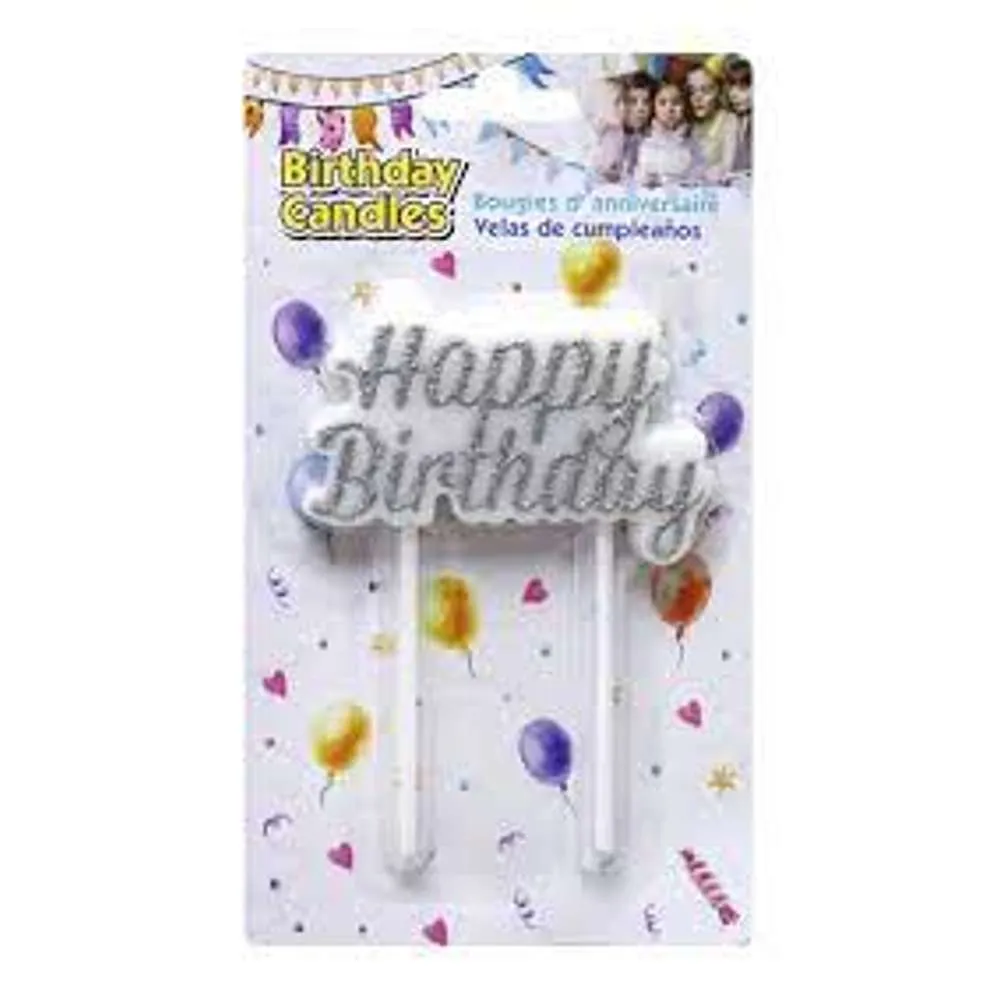 UBL Birthday Candle Silver Plaque #YA0104