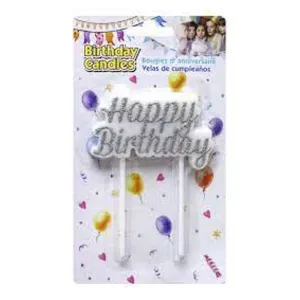 UBL Birthday Candle Silver Plaque #YA0104
