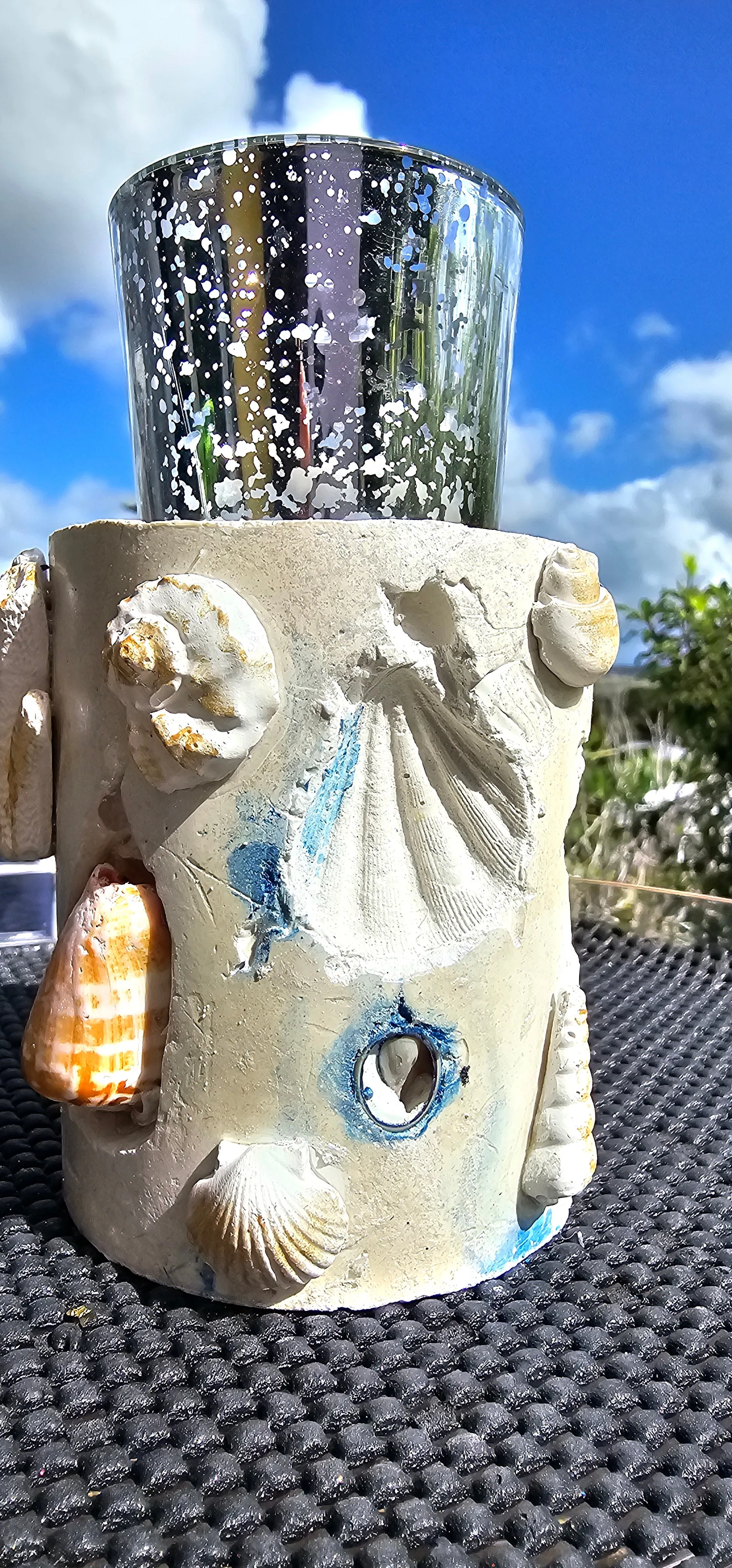 UNIQUE SHELL CANDLE HOLDER