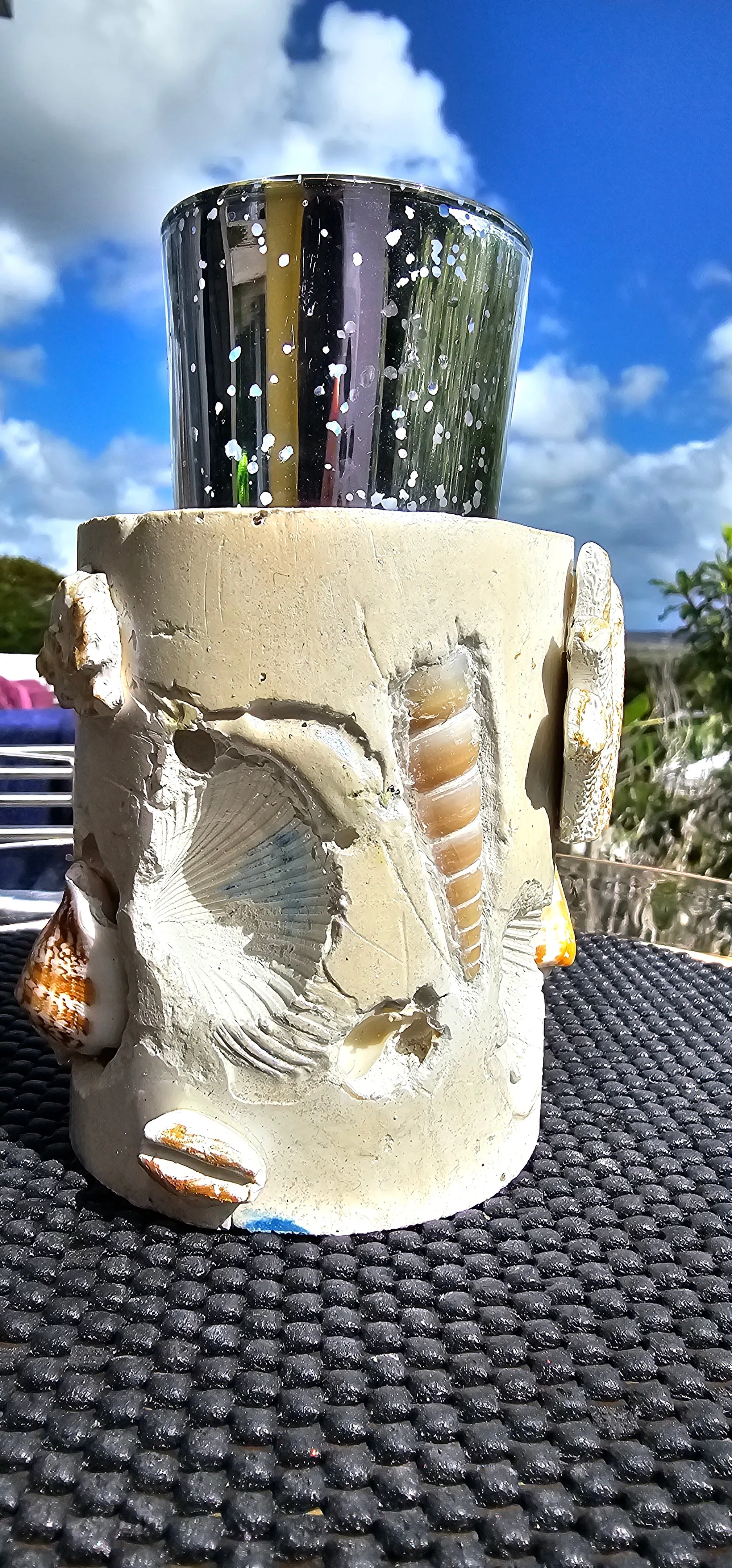 UNIQUE SHELL CANDLE HOLDER