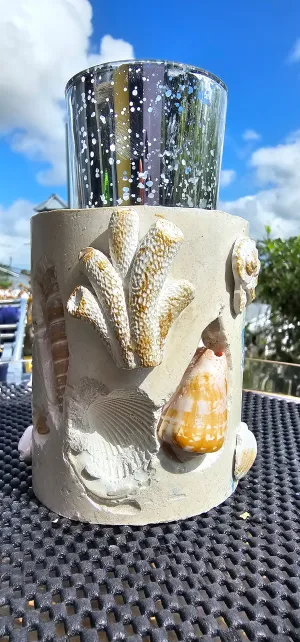 UNIQUE SHELL CANDLE HOLDER