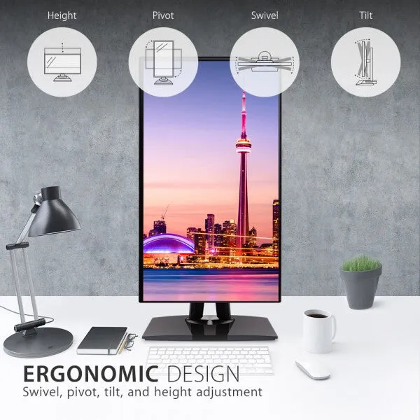 Viewsonic VP Series VP2468A 24" Full HD Monitor - 60Hz, 5ms, IPS, Height Adjustable, Black