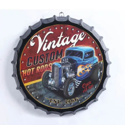 VINTAGE BOTTLE TOP  METAL WALL ART