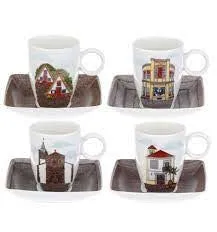 Vista Alegre | Alma Da Madeira Set Of 4 Espresso Cups And Saucers