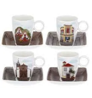 Vista Alegre | Alma Da Madeira Set Of 4 Espresso Cups And Saucers