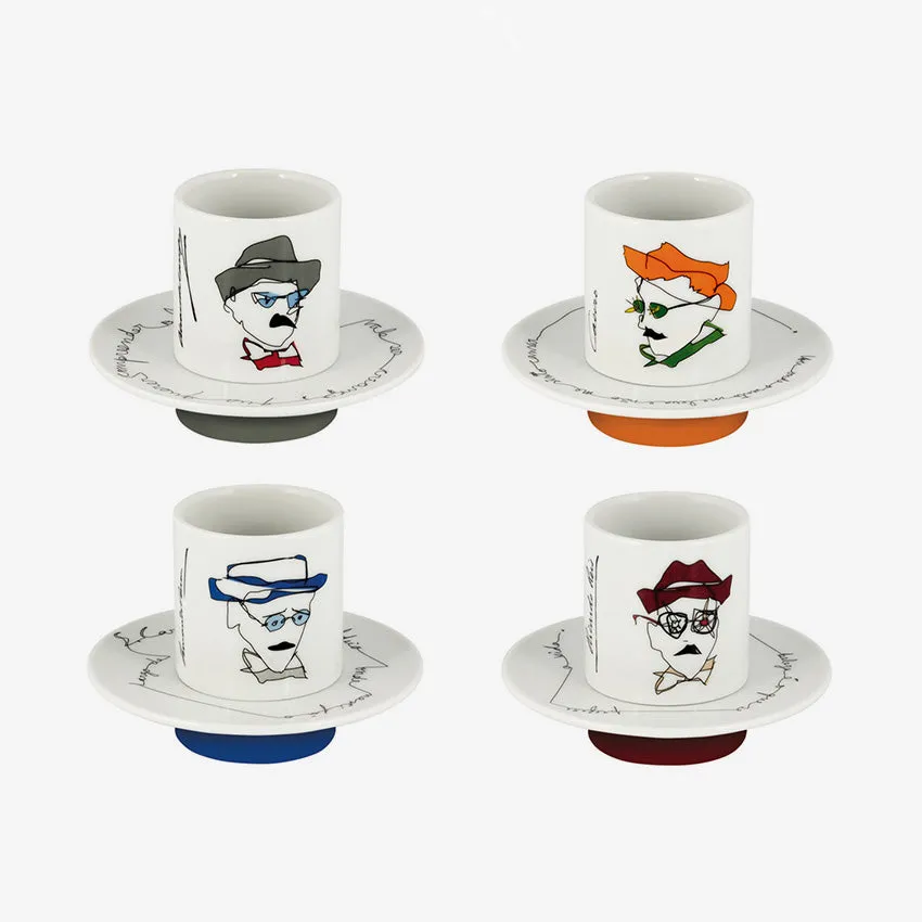 Vista Alegre |  Heteronimos Espresso Cups & Saucers - Set Of 4
