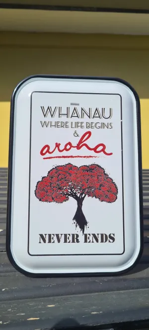 WHANAU TIN WALL ART