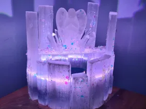 WISHING WELL ANGELIC SELENITE CRYSTAL LAMP made by me