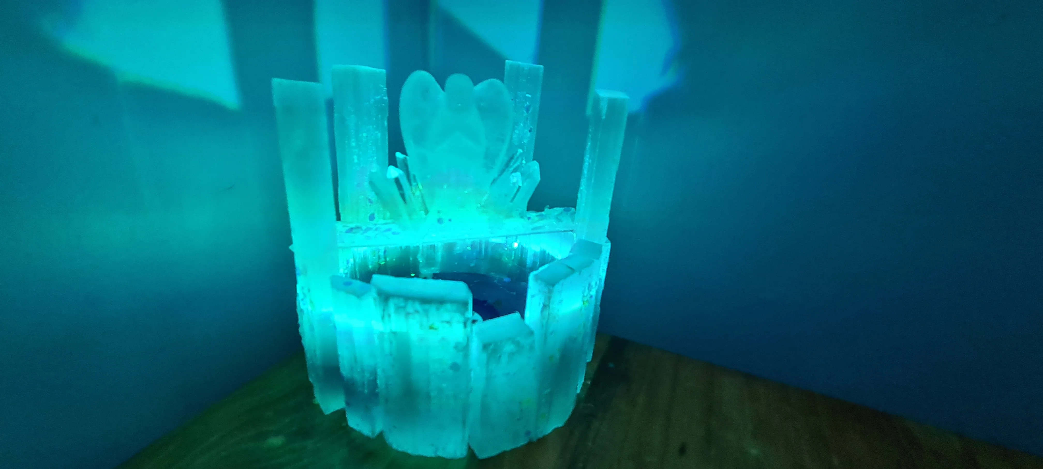 WISHING WELL ANGELIC SELENITE CRYSTAL LAMP made by me