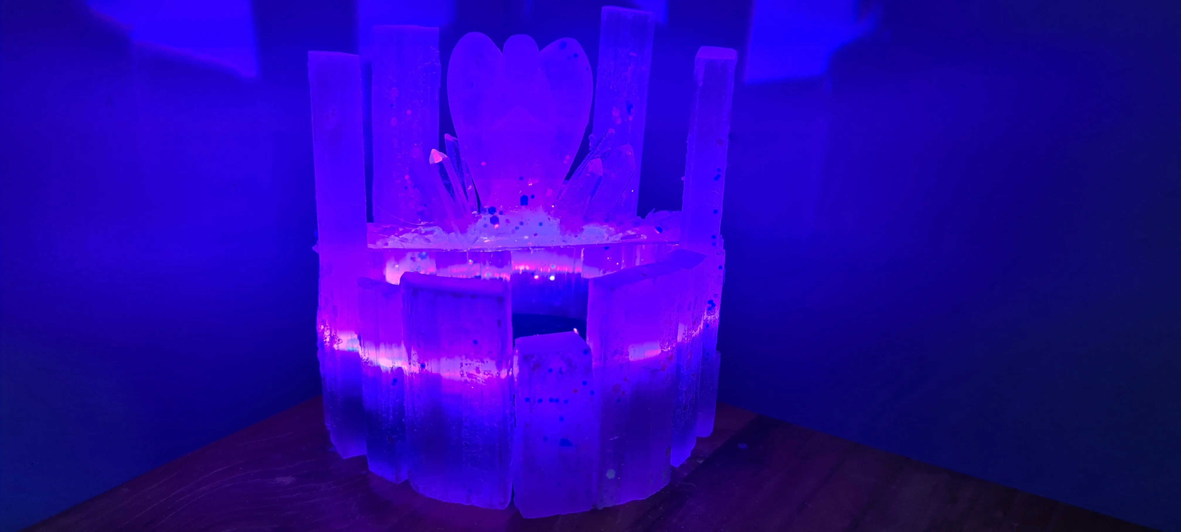 WISHING WELL ANGELIC SELENITE CRYSTAL LAMP made by me