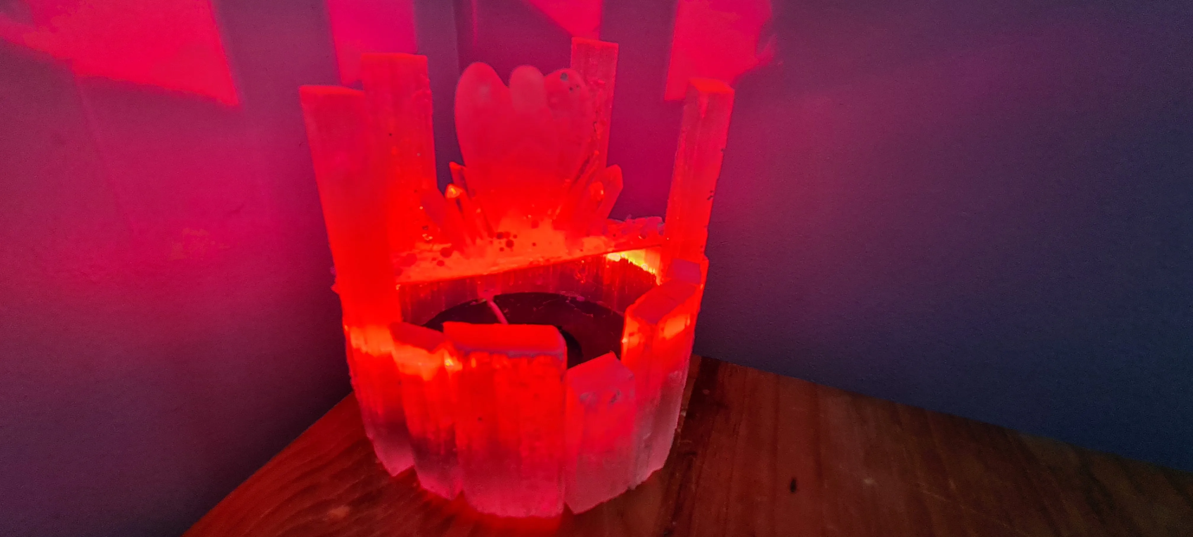 WISHING WELL ANGELIC SELENITE CRYSTAL LAMP made by me
