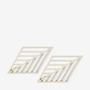 Zone | Rhombus Leaf Trivet Birch Silicone 2/ST 20x11.5cm/8x4.5"