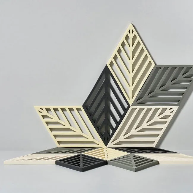 Zone | Rhombus Leaf Trivet Pear Silicone 2/ST 20x11.5cm/8x4.5"