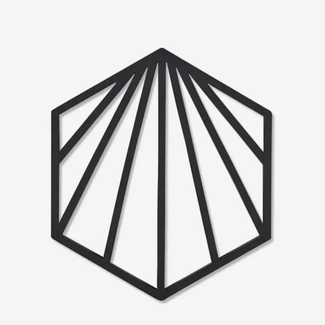 Zone | Shell Trivet Black Silicone 16x14cm/6x5.5"