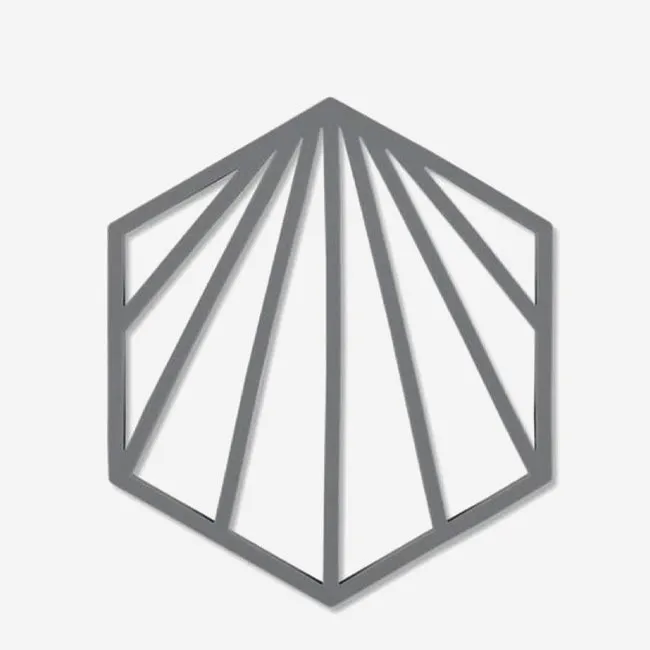 Zone | Shell Trivet Cool-Grey Silicone 16x14cm/6x5.5"