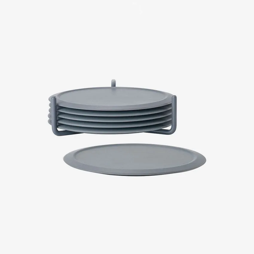 Zone | Singles Coasters With Holder Silicone - Set of 6