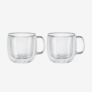 Zwilling | Sorrento Plus Cappuccino Glass Mug Set - Clear