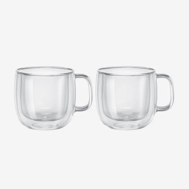 Zwilling | Sorrento Plus Cappuccino Glass Mug Set - Clear