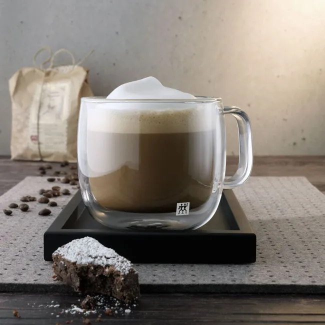 Zwilling | Sorrento Plus Cappuccino Glass Mug Set - Clear